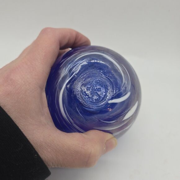 Tom St Clair 1994 Studio Glass Iridescent Speckle Abstract Paperweight Galaxy 3" - Picture 5 of 9